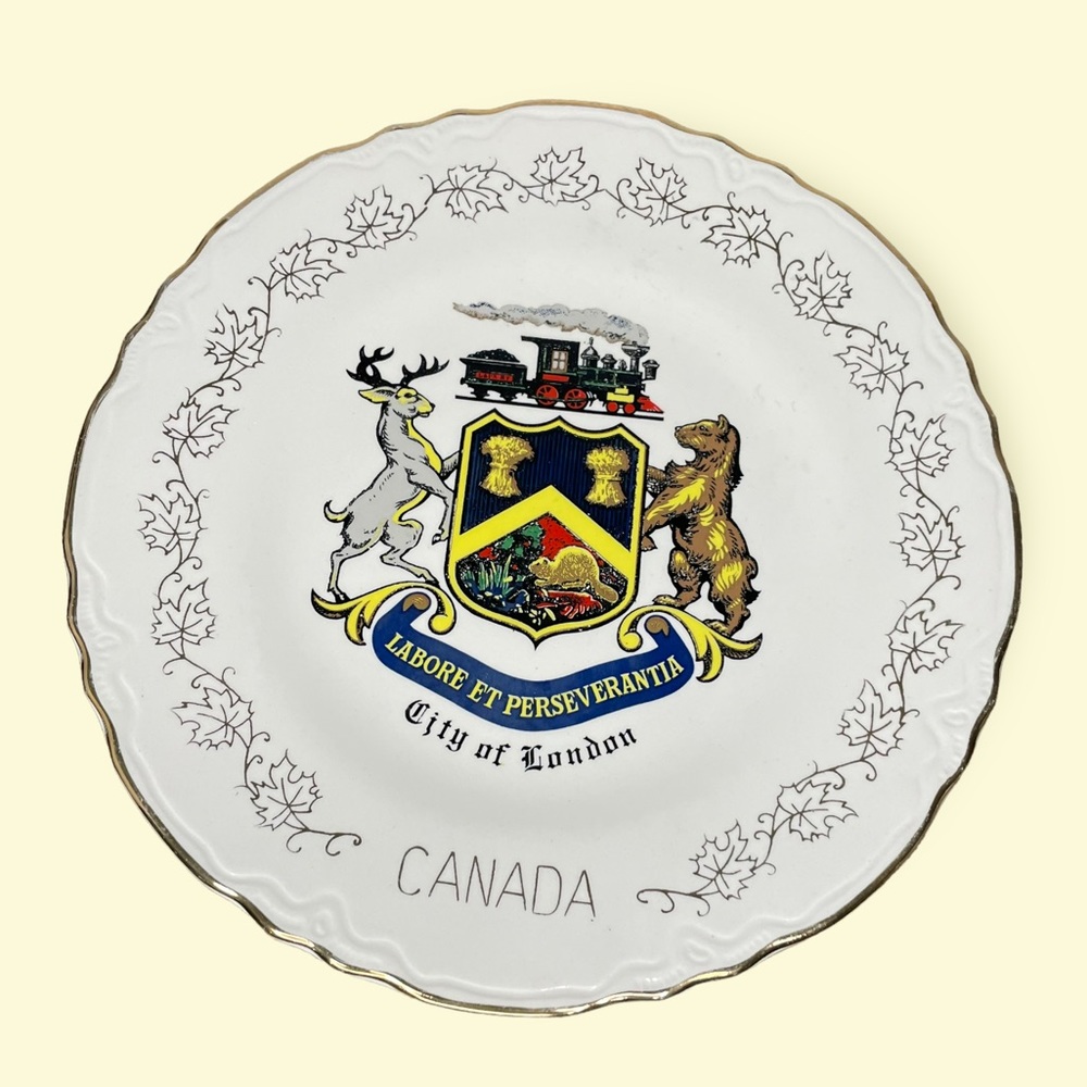 Vintage City of London Canada Decorative Plate